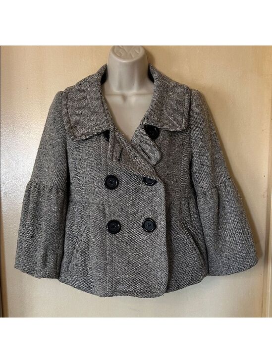 Olive des Olive Jackets & Blazers - Olive des Olive Black and White Double-Breasted Tweed Jacket size S